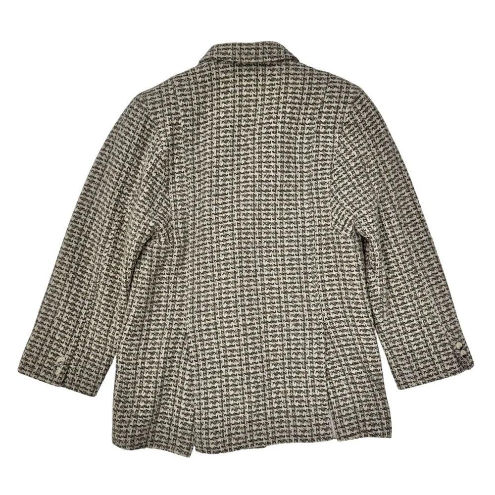 JAXSPORT TWEED BLAZER JACKET NEUTRAL PLAID WOMEN'S - Picture 3 of 6